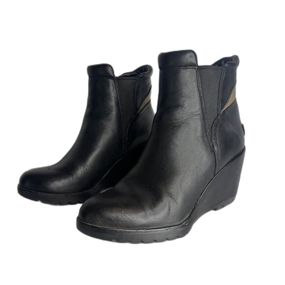 Sorel after hours Black Waterproof Leather Chelsea ankle boots size 8 ladies - Picture 2 of 10